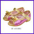 SR-15CS086 (1) Gloden Sommer Prinzessin Mädchen Sandalen Mode flach Prinzessin Mädchen Sandalen bohren Prinzessin Mädchen Sandalen